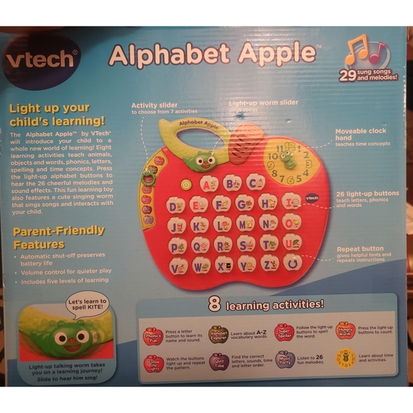 Vtech alphabet apple ABC learning Toy - Picture 8 of 8